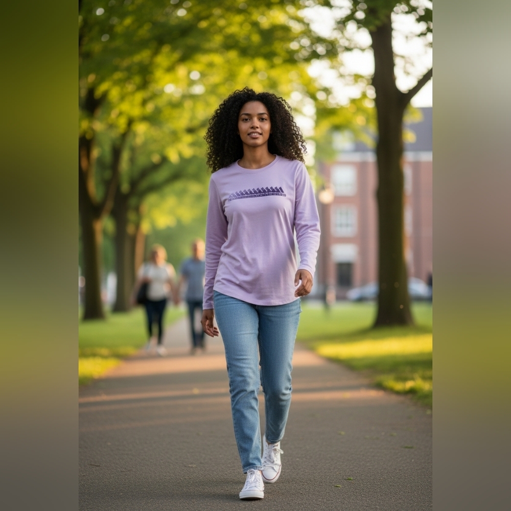 Adidas Lavender Long Sleeve Climacool Shirt Size M